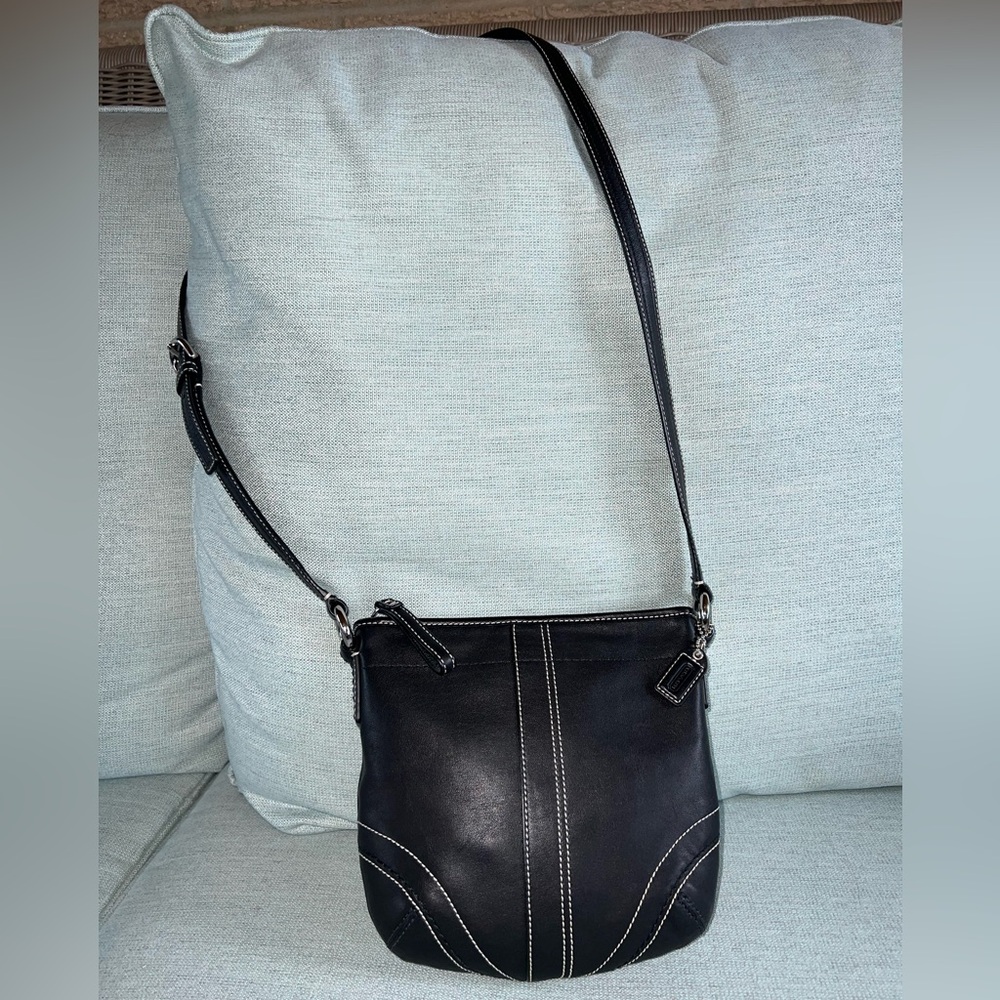 Coach Black Leather Crossbody Bag NWOT